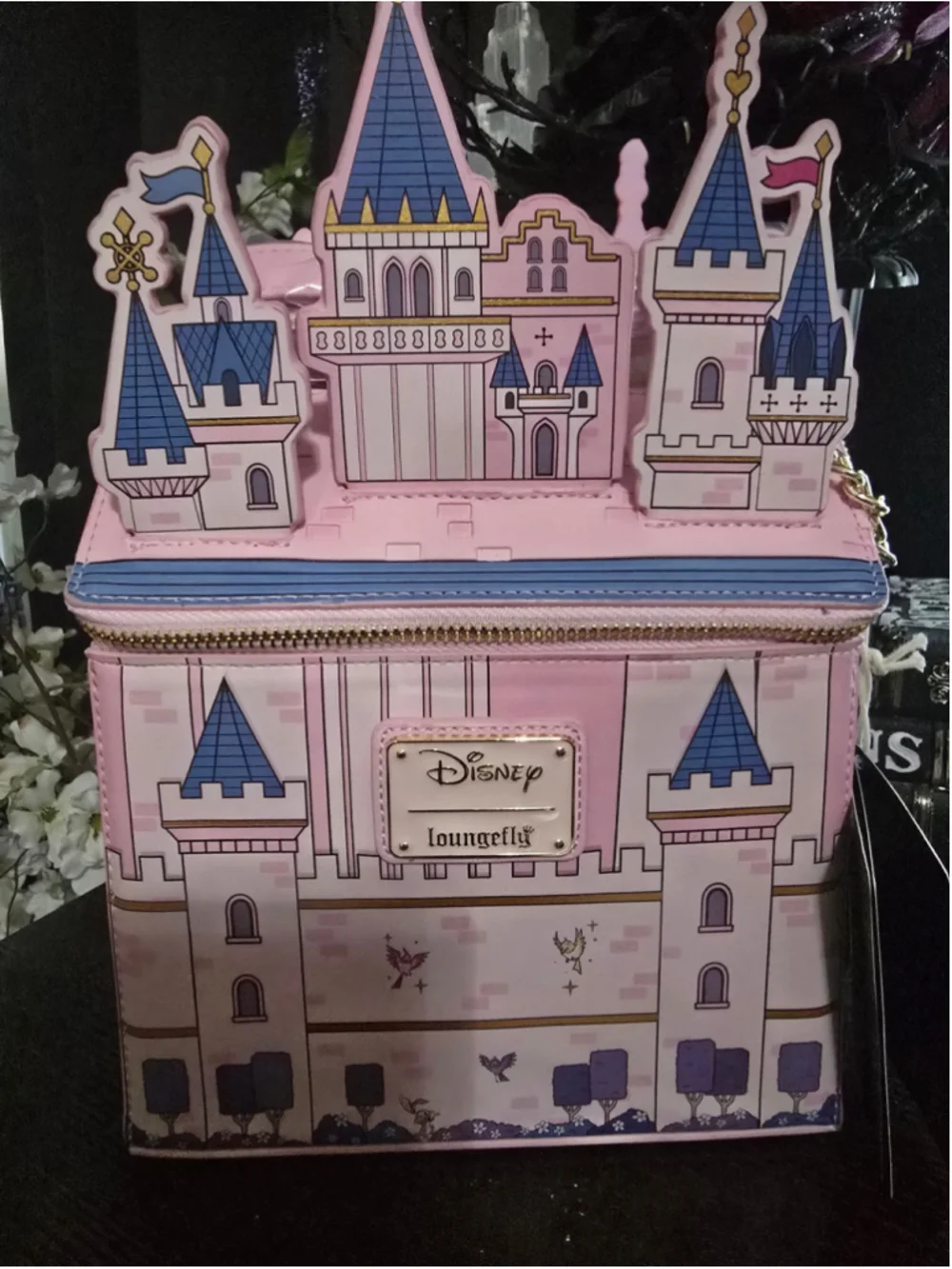 Loungefly 65th Anniversary Sleeping Beauty Figural Castle Crossbody NWT